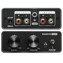 Load image into Gallery viewer, MANAYO MM Phono Preamp with Adjustable Gain for Vinyl Record Players, PM_1