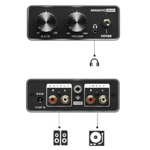 Load image into Gallery viewer, MANAYO MM Phono Preamp with Adjustable Gain for Vinyl Record Players, PM_6838