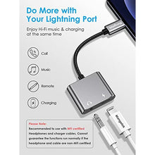 Load image into Gallery viewer, Mangotek iPhone Headphone Adapter, iPhone Aux and Charger Adapter,Apple Lightning to 3.5 mm Headphone Jack Adapter, Dongle for iPhone 14/13/12/11 Pro Max/Pro/Plus/Mini/XR/XS/8/7 Plus_2028