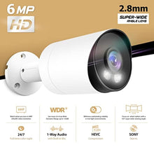 Load image into Gallery viewer, Marquis HD 6MP PoE IP Color vu Bullet Camera 24/7 Color Night SonyStarvis Sensor w/Audio and SD Card Slot IP Security Camera IP67 Weatherproof Wide Angle 2.8mm (SDCard Not Included)_1081