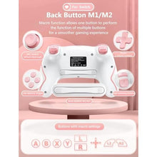 Load image into Gallery viewer, Matbip Wireless Pro Controller for Switch/Switch 2/Switch Lite/Switch OLED, wireless controller for switch with 2 back buttons, 3-level TURBO adjustable (Pink)_1330