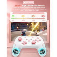 Load image into Gallery viewer, Matbip Wireless Pro Controller for Switch/Switch 2/Switch Lite/Switch OLED, wireless controller for switch with 2 back buttons, 3-level TURBO adjustable (Pink)_1331