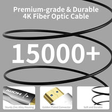 Load image into Gallery viewer, MavisLink 4K Fiber Optic HDMI Cable 75ft, High Speed HDMI 2.0 Cable, 18Gbps, Supports HDR, ARC, Directional Fiber HDMI Cord, Compatible with PS5/Blu-ray/TV Box/HDTV/Projector, Silver_765