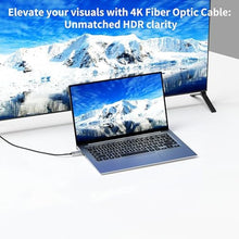 Load image into Gallery viewer, MavisLink 4K Fiber Optic HDMI Cable 75ft, High Speed HDMI 2.0 Cable, 18Gbps, Supports HDR, ARC, Directional Fiber HDMI Cord, Compatible with PS5/Blu-ray/TV Box/HDTV/Projector, Silver_767