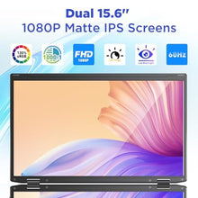 Load image into Gallery viewer, Maxfree Laptop Screen Extender, 15.6'' FHD 1080P Dual Portable Monitor with USB C, HDMI, Plug & Play, VESA Mountable, Lightweight, Dual Monitor for Laptop Windows Mac(M1/M2/M3 chip) Android Ps4 Switch, Black_462