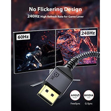 Load image into Gallery viewer, Maxonar 8K DisplayPort Cable 1.4, 6Ft/1.8M (8K@60Hz, 4K@144Hz, 2K@240Hz) HBR3 High Speed DP to DP for PC, Laptop, TV, Gaming Monitor - Grey_639