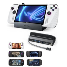 Load image into Gallery viewer, Maxonar Upgraded Docking Station 4K@120Hz for ROG Ally X/Steam Deck OLED/Legion Go (S) /MSI Claw, 6-in-1 Steam Deck Dock with HDMI 2.1, 3*USB-A 3.0, Gigabit Ethernet, 100W Charge for Steam Deck LCD, Grey_1