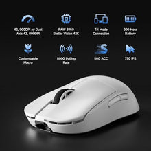Load image into Gallery viewer, MCHOSE L7 Ultra+ Wireless Gaming Mouse, Ergonomic Mouse Lightweight 48g, White_1992