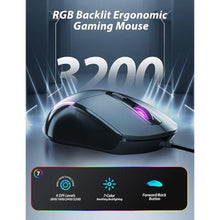 Load image into Gallery viewer, Mechanical Gaming Keyboard and Mouse, LED Backlit 98-Key Floating Keycap & 4 DPI RGB Gaming Mouse with Mouse Pad, Full Anti-Ghost Light Up Wired Computer Keyboards for MAC PC Gamer Accessories, Gray_6823
