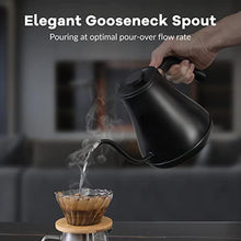 Load image into Gallery viewer, Mecity Electric Kettle Gooseneck Pour Over Kettle 1 Temperature Control Quick Heating Water Boiler for Coffee & Tea & Formula Auto Shut Off Tea Kettle 1200 Watt, 0.8L, Matt Black, Barista Edition, MattBlack_7055