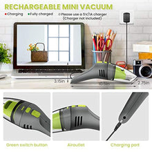 Load image into Gallery viewer, MECO Keyboard Cleaner, Rechargeable Mini Vacuum Wet Dry Cordless Desk Vacuum Cleaner for Laptop Piano Computer Car, Gray_2606