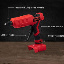 Load image into Gallery viewer, Mellif Cordless Hot Glue Gun Compatible with Milwaukee 18V Battery, Red_987