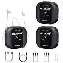 Load image into Gallery viewer, MELONARE UHF Portable Wireless IEM System Mono/Stereo PM-1-2R, Black_1
