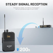Load image into Gallery viewer, MELONARE Wireless IEM System Stereo/Mono 200ft SD-1-2R, Black_5165