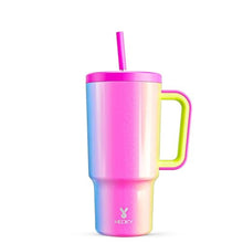 Load image into Gallery viewer, Meoky 30 oz Tumbler with Handle, Tumbler with Lid and Straw, Insulated Stainless Steel Travel Mug, 100% Leak-proof, Cupholder Friendly, Keeps Cold for 24 Hours or Hot for 8 Hours (Carnival)_1