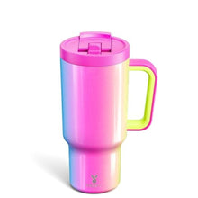 Load image into Gallery viewer, Meoky 32 oz Tumbler with Handle and Flip Straw, 100% Leakproof Tumbler with Lid and Straw, Stainless Steel Insulated Cup, Cupholder Friendly, Keeps Cold for 24 Hours (Carnival)_1