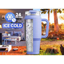 Load image into Gallery viewer, Meoky 32 oz Tumbler with Handle, Insulated Tumbler with Lid and Straw, Stainless Steel Travel Mug, Keeps Cold for 24 Hours, 100% Leak Proof, Fits in Car Cup Holder (Lilac)_4904