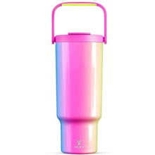 Load image into Gallery viewer, Meoky 40 oz Tumbler with Handle and Straw, Insulated Water Bottle, Stainless Steel Travel Mug, Keeps Cold for 34 Hours, 100% Leak Proof, Fits in Car Cup Holder (Carnival)_1