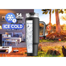 Load image into Gallery viewer, Meoky 40 oz Tumbler with Handle and Straw, Insulated Tumbler with Lid and Straw, Stainless Steel Travel Mug, Keeps Cold for 34 Hours, 100% Leak Proof, Fits in Car Cup Holder (Night)_4734
