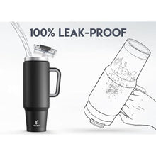 Load image into Gallery viewer, Meoky 40 oz Tumbler with Handle and Straw, Insulated Tumbler with Lid and Straw, Stainless Steel Travel Mug, Keeps Cold for 34 Hours, 100% Leak Proof, Fits in Car Cup Holder (Night)_4735