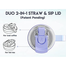Load image into Gallery viewer, Meoky 40oz Tumbler with DUO 2-in-1 Straw and Sip Lid, 100% Leak Proof Tumbler with Handle, Stainless Steel Insulated Coffee Mug, Keeps Cold for 34 Hours or Hot for 10 Hours (Fairyland)_5335