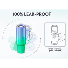 Load image into Gallery viewer, Meoky 40oz Tumbler with DUO 2-in-1 Straw and Sip Lid, 100% Leak Proof Tumbler with Handle, Stainless Steel Insulated Coffee Mug, Keeps Cold for 34 Hours or Hot for 10 Hours (Fairyland)_5337