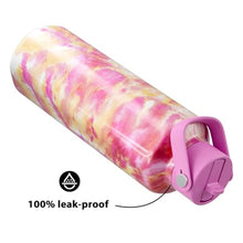 Load image into Gallery viewer, Meoky Water Bottle with Straw for Women: 24 oz Stainless Steel Insulated Water Bottle BPA-Free for Home Office Sports - Girlfriend Wife Mom, Sakura_5794