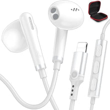 Load image into Gallery viewer, MFi Certified Wired Headphones for iPhone Earbuds with Lightning Connector, White_1