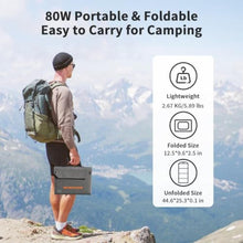 Load image into Gallery viewer, MHPOWOS 80W Portable Solar Panel Charger with USB C, USB A and DC Outputs, Gray_474