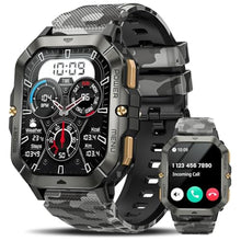 Load image into Gallery viewer, Military Smart Watches for Men (Answer/Make Calls), Watches for Men with Blood Pressure/Heart Rate/Sleep/100+ Sport Modes, 2.02'' Fitness Smart Watch, Waterproof Fitness Tracker for Android and iPhone_1
