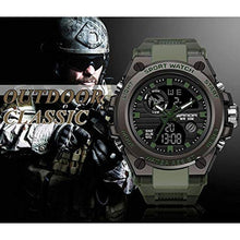Load image into Gallery viewer, Military Watches for Men Outdoor Sports Digital Watch Tactical Army Wristwatch LED Stopwatch Waterproof Military Watches for Men, D-Silver_274