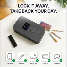 Load image into Gallery viewer, Mindsight Personal Timed Lock Box | Beat Everyday Temptations & Screen Time | 3 Commitment Modes | Fits 1 Phone with Standard Case | Charges While Locked | Out of Sight, Out of Mind, MatteBlack_72