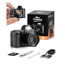 Load image into Gallery viewer, Mini Digital Camera, 1080P Portable Camera for Photography with 8GB SD Card, Key Card Clip Chain for Teenagers, Adult Beginners, BlackG_1