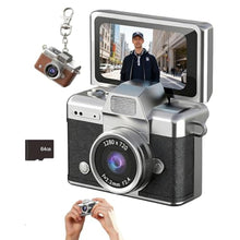Load image into Gallery viewer, Mini Digital Camera Keychain with 1.47 in LCD Screen 1080P, 2026 New Mini Retro Camera, Retro Ccd Digital Camera with Lanyard, Built-in Flash, Include 64gb Tf Card for Travel Party (Black)_1