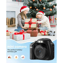 Load image into Gallery viewer, Mini Keychain Camera 4K 64MP Retro Mini Digital Camer Set with 32GB Card, Black_171