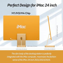 Load image into Gallery viewer, Minisopuru USB C Hub for iMac - M.2 NVMe SSD Adapter, Supports iMac M1/M3/M4, 10Gbps USB A 3.2, SD/TF, Yellow_2206
