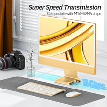 Load image into Gallery viewer, Minisopuru USB C Hub for iMac - M.2 NVMe SSD Adapter, Supports iMac M1/M3/M4, 10Gbps USB A 3.2, SD/TF, Yellow_2207