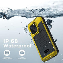 Load image into Gallery viewer, Mitywah Waterproof Case for iPhone 14 Pro Max, Heavy Duty Shockproof Case with Built-in Screen Protector, Full Body Underwater Protective Metal Case 6.7 inch, Yellow_1429