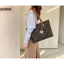 Load image into Gallery viewer, MKF Collection Tote Bag for Women, Shoulder Handbag & Wristlet Pouch Purse Top Handle Vegan Leather 4Pcs Set Pocketbook Alexy Beige by Mia k_1497