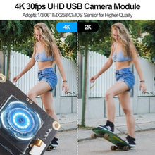 Load image into Gallery viewer, MMlove Ultra HD 4K Auto Focus Anti-Shake USB Camera Module 11MP 30fps 90 No Distortion Lens High Speed Lightburn Camera IMX258 Industrial Security Webcam for PC/Laptop/Raspberry Pi, BLACK_5722