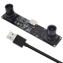 Load image into Gallery viewer, MMlove USB Stereo Camera Synchronous Dual Lens 1080P 60FPS Camera Module 4MP 3D Webcam 117 Wide Angle View Lightburn Webcam USB2.0 Plug & Play for VR Face Recognition Streaming,PC/Laptop/Raspberry Pi, Black_1