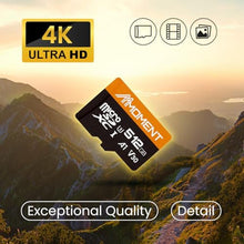 Load image into Gallery viewer, MMOMENT MM13 512GB Micro SDXC Card, A1, V30, UHS-I, U3, Class 10 Compatible, Read Up to 95 MB/s, Write Up to 70MB/s, SD Adapter Included, MMMAVGB_4486