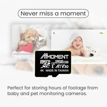 Load image into Gallery viewer, MMOMENT MM13 Jolly 256GB Micro SDXC Card, A1, UHS-I, U3, V30, Class 10 Compatible, Read Up to 100 MB/s, Write Up to 70 MB/s, SD Adapter Included, MMJAVGB_4645