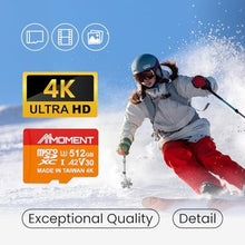Load image into Gallery viewer, MMOMENT MM23 512GB Micro SDXC Card, A2, UHS-I, U3, V30, Class 10 Compatible, Read Up to 160 MB/s,Write Up to 120 MB/s, SD Adapter Included, MMAVGB_4637
