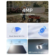 Load image into Gallery viewer, mocepo Solar Camera Outdoor Wireless 5G -4MP Outdoor Camera Wireless with Integrated Solar Panel, Color Night Vision, Two-Way Audio, White_7