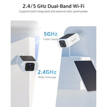Load image into Gallery viewer, mocepo Solar Camera Outdoor Wireless 5G -4MP Outdoor Camera Wireless with Integrated Solar Panel, Color Night Vision, Two-Way Audio, White_8