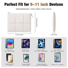 Load image into Gallery viewer, MoKo 9-11 Inch PU Leather Tablet Sleeve Bag Padded Protective Carrying Case, White_1286