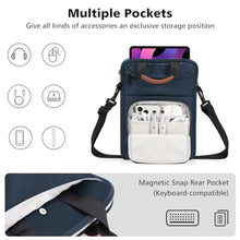 Load image into Gallery viewer, MoKo 9-11 Inch Tablet Sleeve Bag - Carrying Case Fits iPad Air, Pro 11, Tab S8/S9, with Shoulder Strap, Handle and Pockets, Indigo_1270