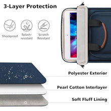 Load image into Gallery viewer, MoKo 9-11 Inch Tablet Sleeve Bag - Carrying Case Fits iPad Air, Pro 11, Tab S8/S9, with Shoulder Strap, Handle and Pockets, Indigo_1271