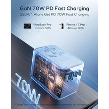 Load image into Gallery viewer, MOMAX Universal Travel Adapter 70W GaN, 3 USB-C PD & 2 USB-A QC, International Power Adapter Outlet, 6-in-1 Wall Charger for Laptop, Phone, European Travel Plug Adapter for UK/US/AUS/JP, White_7908
